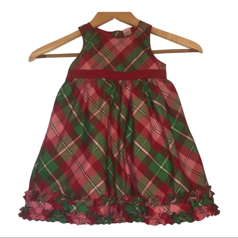 Oshkosh Bgosh GUC red and green dress size 24 M❤️